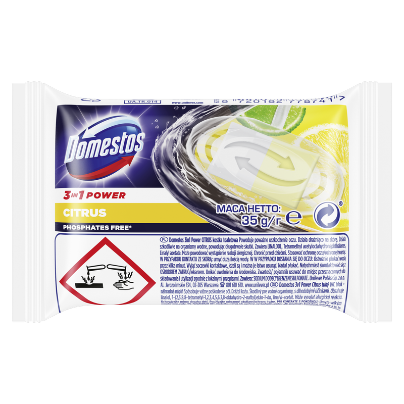 Domestos kostka toaletowa 3w1 Citrus refill 35g